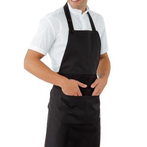 Grembiule Con Pettorina Bar Gelateria Ristorante Parannanza Nero o Bordeaux 95X95 Daytona