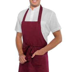 Grembiule Pettorina Unisex Bar Gelaterie Ristoranti Pub Nero o Bordeaux 70X90 Rodi