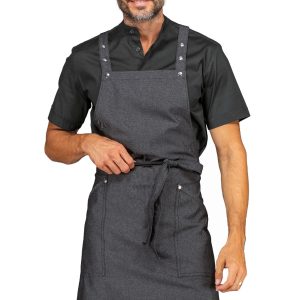 Grembiule con Pettorina e Allacciatura Posteriore Incrociata in 4 colori