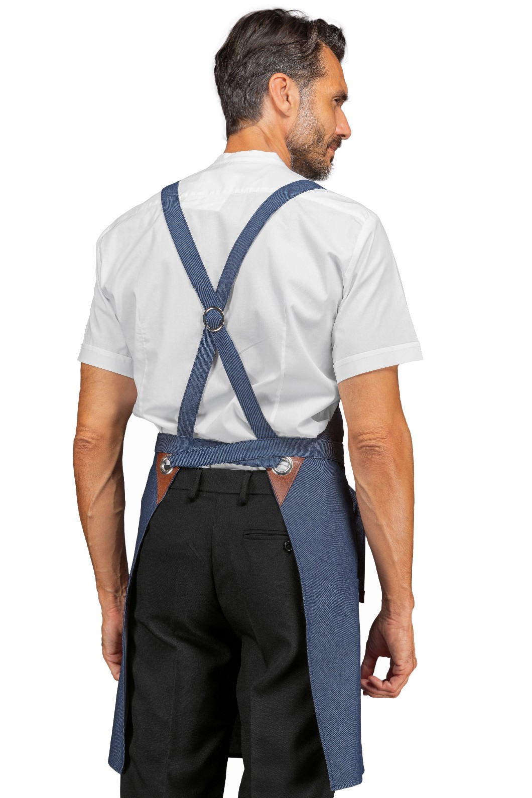 Grembiule Pettorina Sette Varianti Colori Con Inserti Ecopelle Cuoio. Divisa Per Pub, Ristorazione - immagine 9