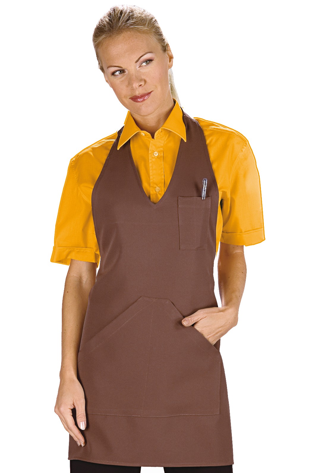 BISTRO - Grembiule con pettorina corto con tasche 220 gr - immagine 14