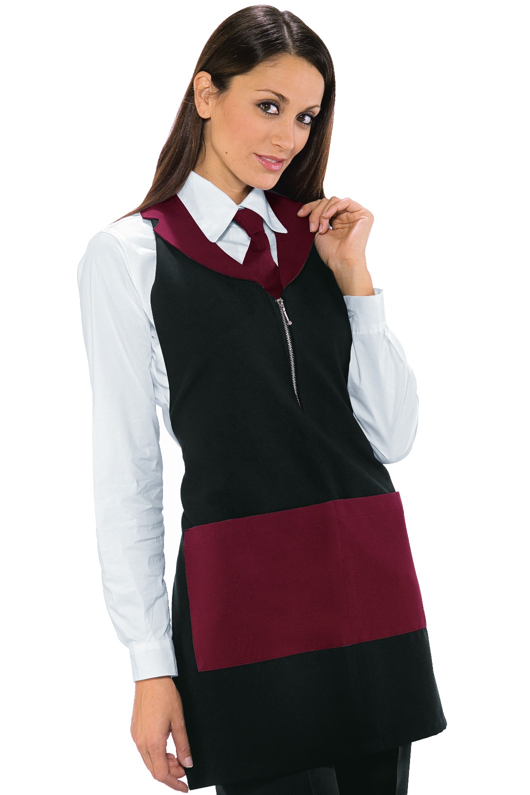 Grembiule Elegante e Corto Con Pettorina da Donna Per Bar Ristoranti - immagine 3