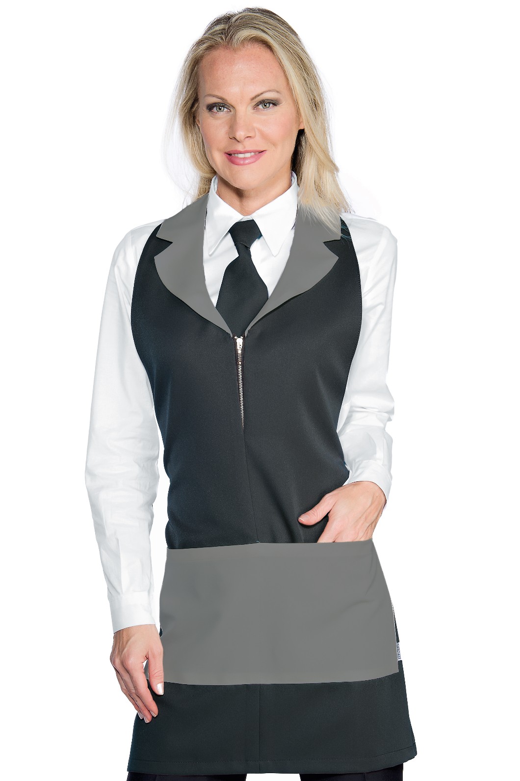 Grembiule Elegante e Corto Con Pettorina da Donna Per Bar Ristoranti - immagine 4