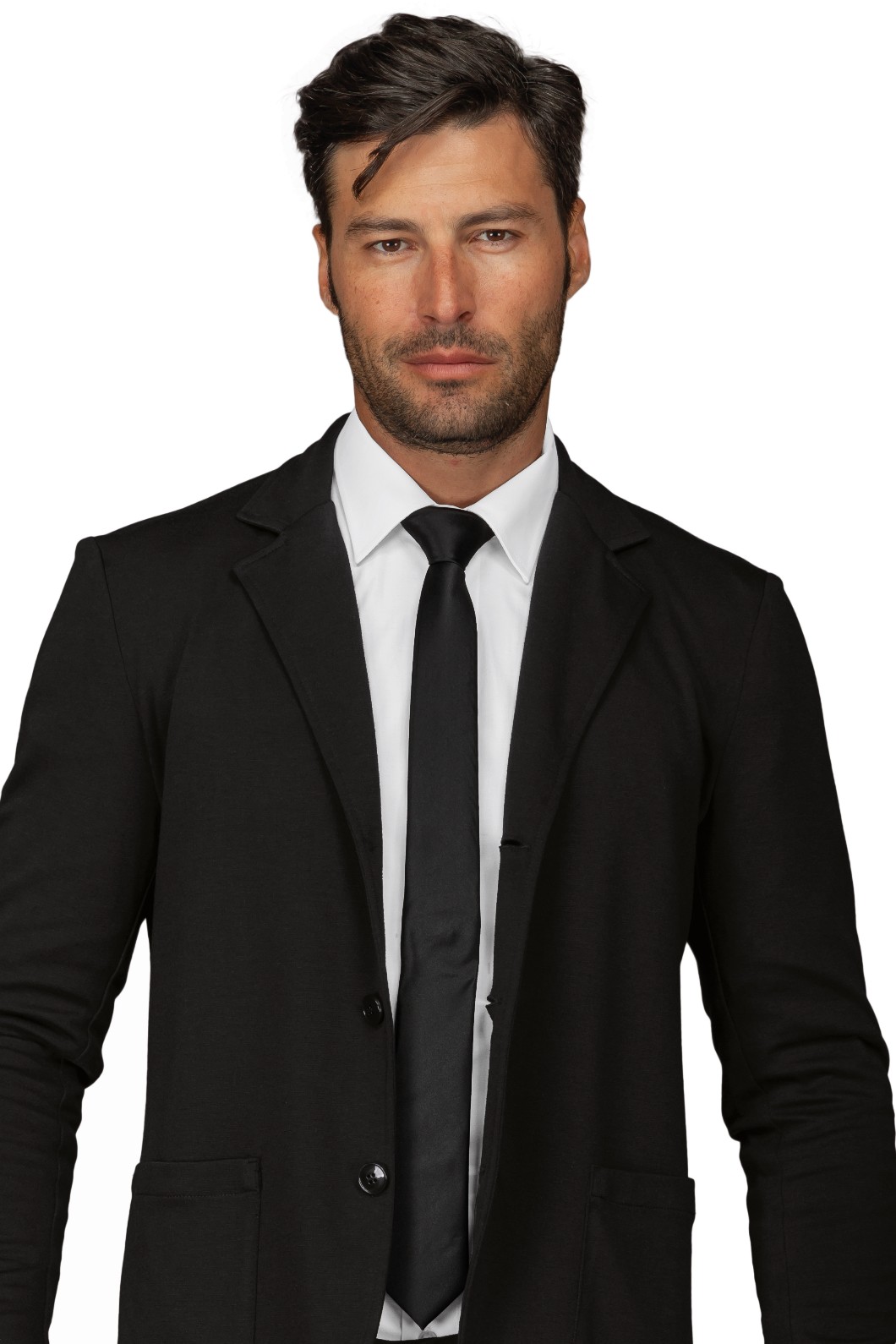 Cravatta Cravattino Linea Stretta Modello Slim Nero, Blu, Bordeaux - immagine 2