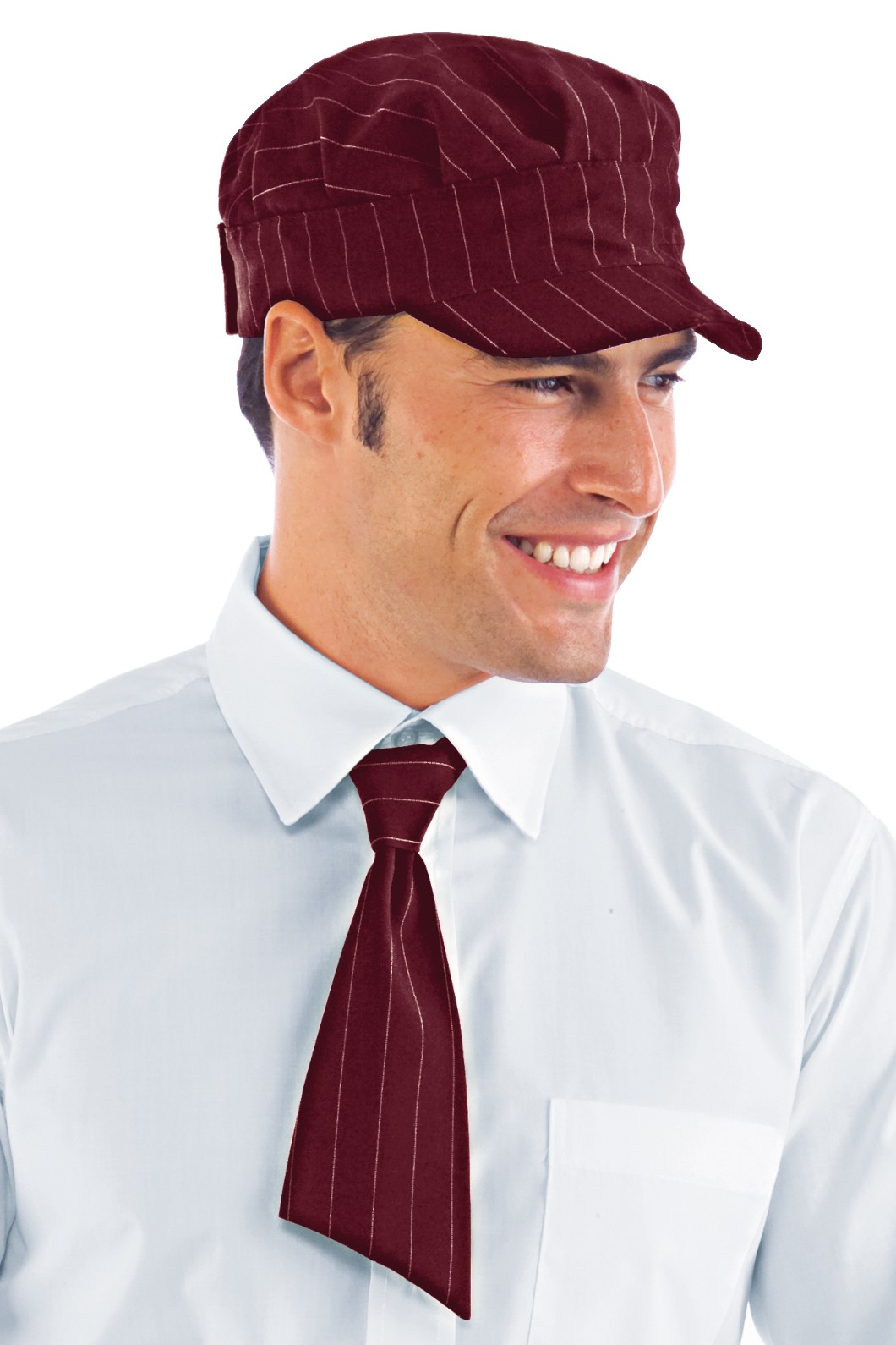 Cravattino Unisex Gessato, Bordeaux, Grigio, Nero, Melange. Per Divisa Da Lavoro Settore Alberghiero E Ristorazione - immagine 5