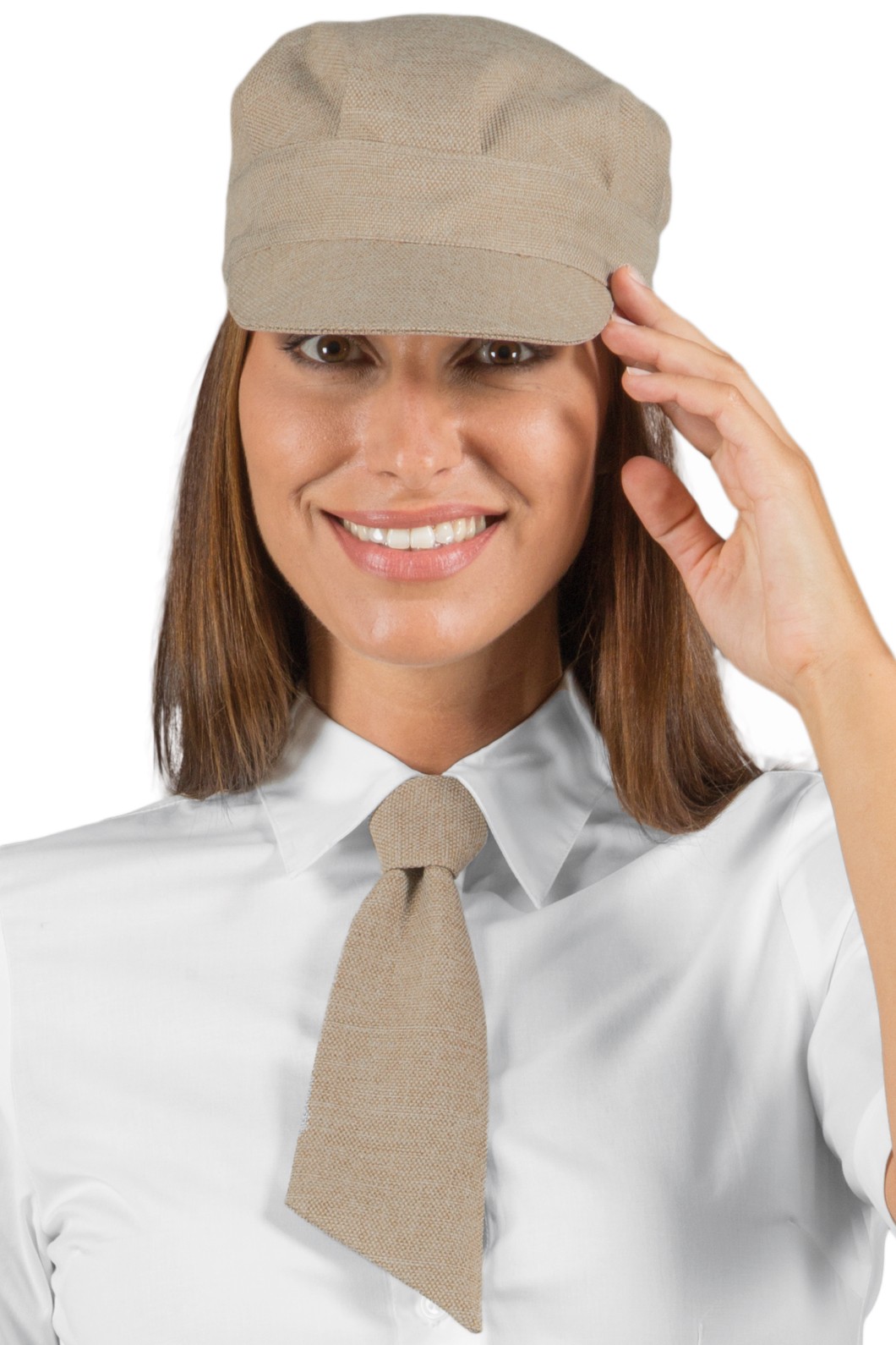 Cravattino Per Divisa Bar Ristorante Gelateria Effetto Juta Natural