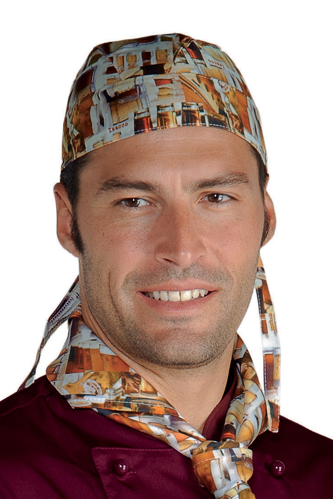 Bandana In Cotone per Cuoco in Fantasia Professionale + Colori - immagine 12