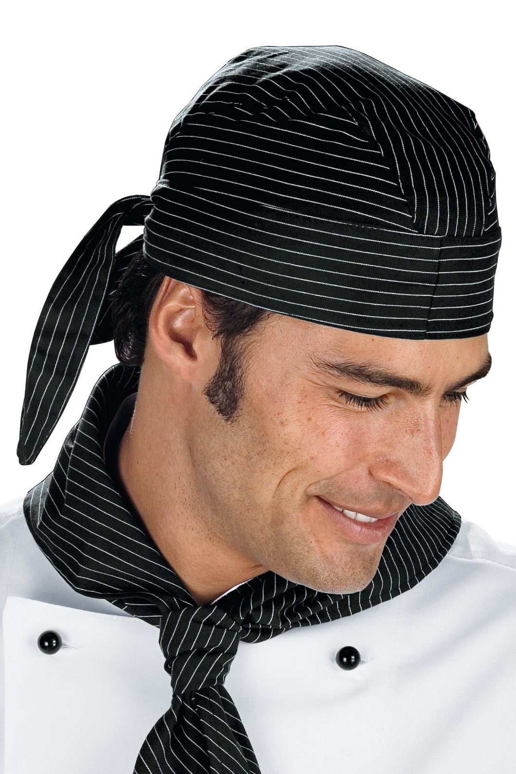 Bandana In Fantasia Rigata Per Pizzeria o Ristorante o Settore Alimentare - immagine 3