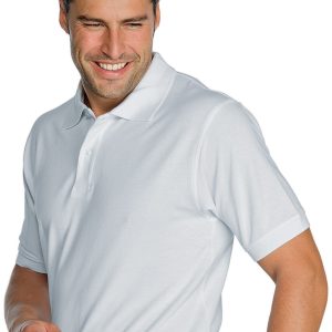 Polo a Maniche Corte Bianca o Nera Unisex in Piquet di Cotone Per Divise
