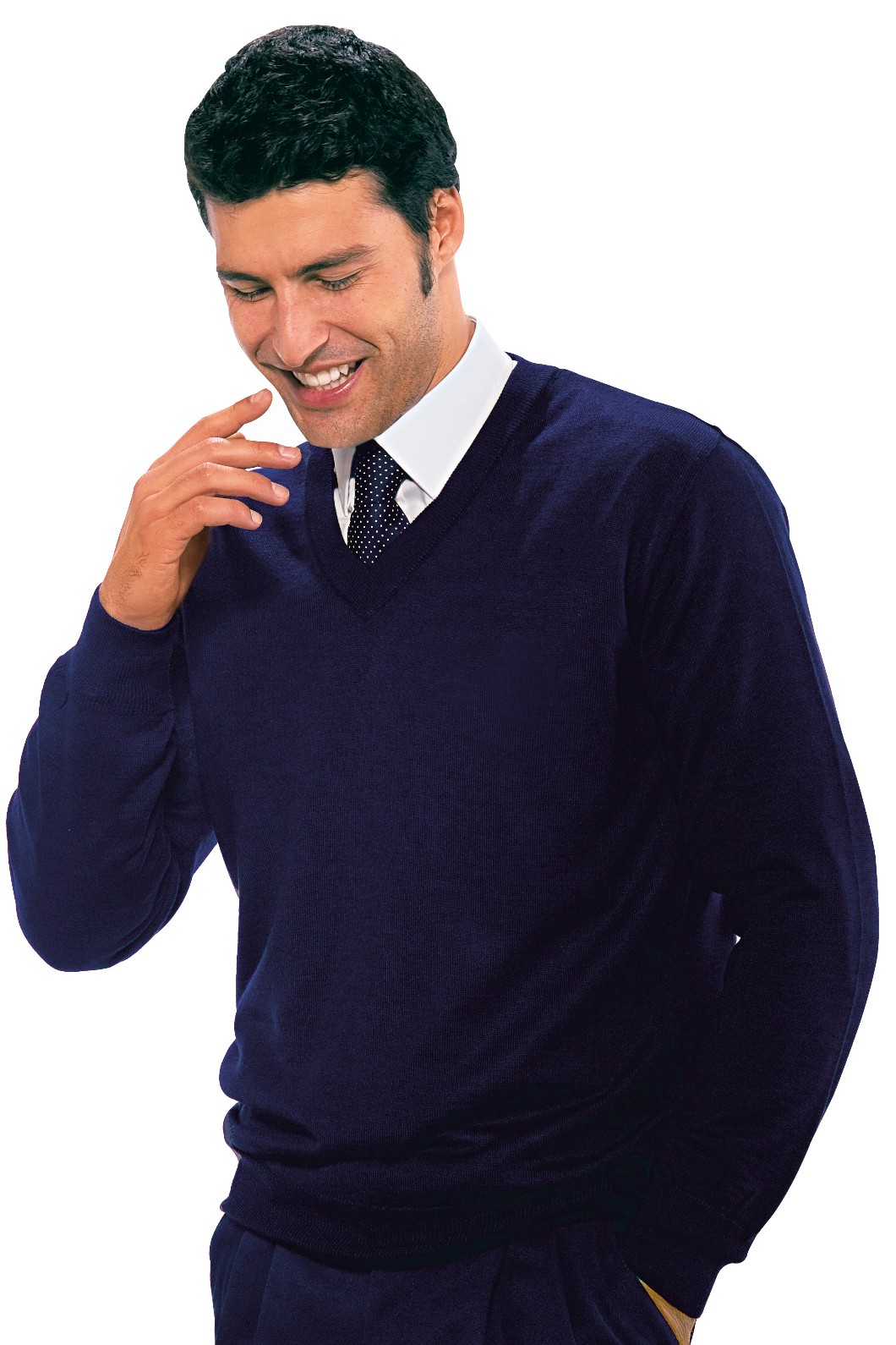 Maglia Blu o Nera Invernale Chiusa Classica Scollo a V Uomo Donna M Lana - immagine 5