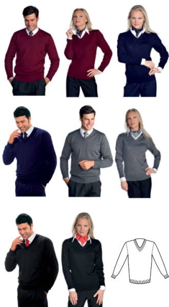 Maglia Blu o Nera Invernale Chiusa Classica Scollo a V Uomo Donna M Lana