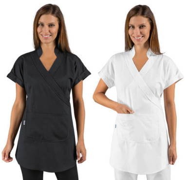 Kimono Tahiti Bianco o Nero Elegante collo Coreano Con Scollatura A V Boheme