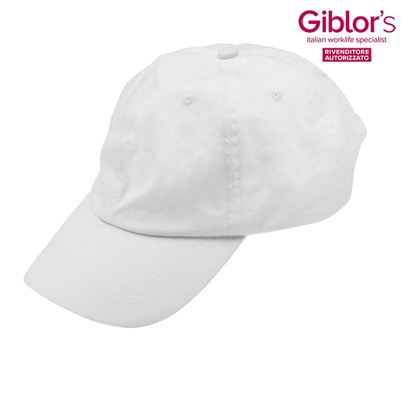 Cappello Bianco Con Visiera Unisex Due Pezzi