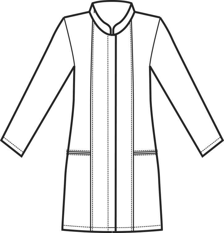 Casacca Bianca Donna Coreana Medicale Estetica in Cotone M/L M/M - immagine 5