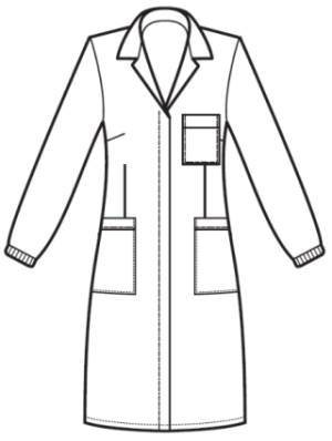 Camice da Donna Bianco da Laboratorio In Cotone Slim Elastico ai Polsi - immagine 3