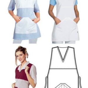 Grembiule Donna Rigato Poncho Lungo per Alimentari o Pulizie