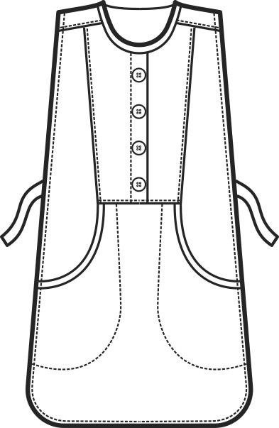 Grembiule Donna Poncho Alimentari E Bar In Bicolore 12 Colori - immagine 10