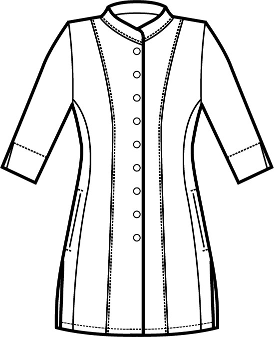 Casacca Bianca Sciancrata Donna Estetista Spa Centro Benessere in Cotone - immagine 5