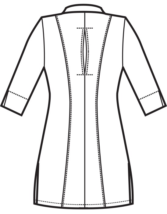 Casacca Bianca Sciancrata Donna Estetista Spa Centro Benessere in Cotone - immagine 6