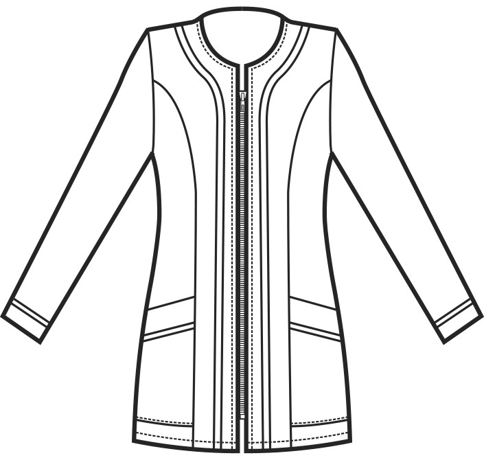 Casacca Nera e Fuxia Extra Slim Donna Aperta con Zip Divisa per Estatica - immagine 5