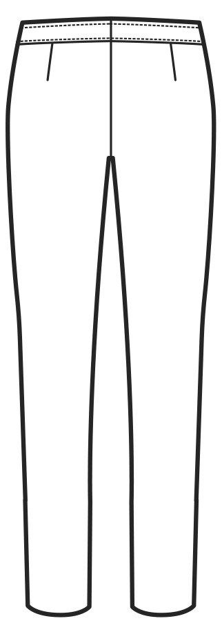 Pantalone Donna Slim Nero o Blu Vita Media Per Divisa da Lavoro Mod. Trendy - immagine 3