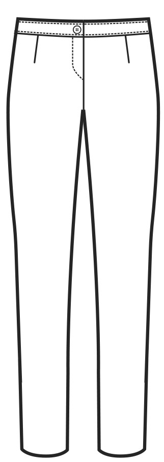 Pantalone Donna Slim Nero o Blu Vita Media Per Divisa da Lavoro Mod. Trendy - immagine 4