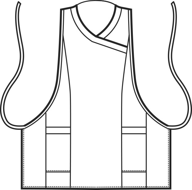 Vestitino Donna A Taglia Unica Per Parrucchiera Estetista Spa Bianco Con Inserti in Contrasto - immagine 8