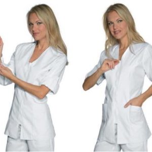 Casacca Bianca Donna Spa Centro Benessere Benidorm Manica Corta o Lunga