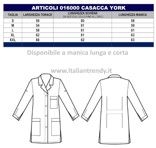 Casacca Donna Per Uso Alimentare Es. Panificio M/L M/M Bianco+Riga - immagine 3