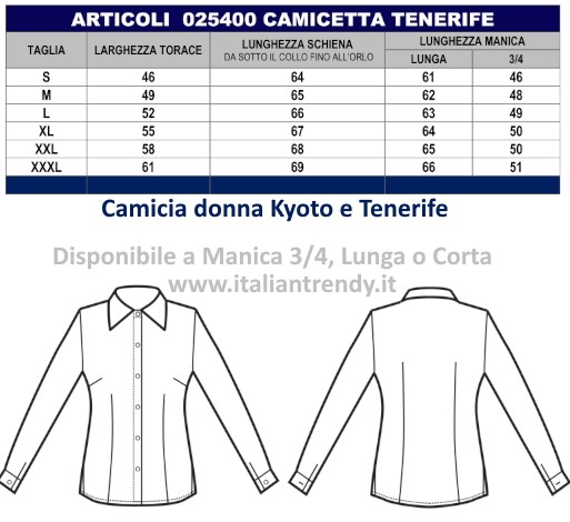 Camicia Donna Slim Leggera in Bordeaux Azzurro Grigio Marrone Manica 3/4 - immagine 5