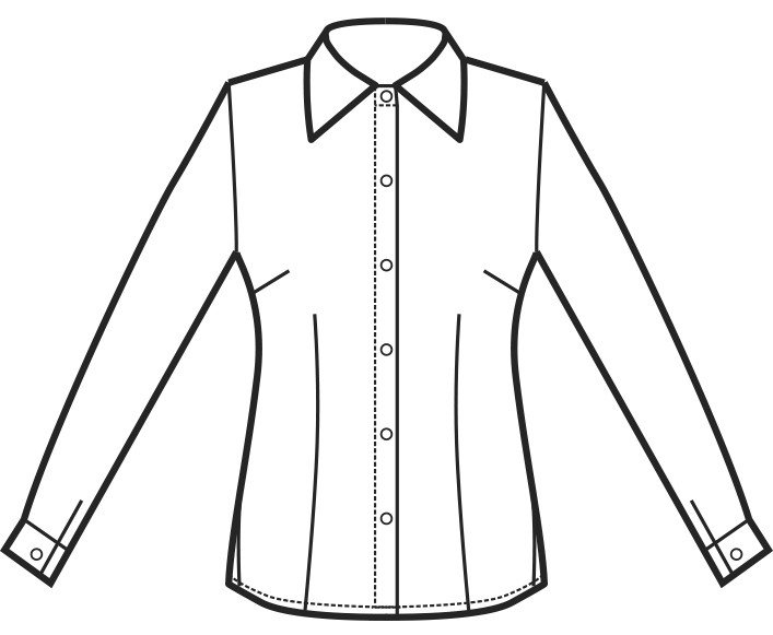 Camicetta da Donna Slim Nera Leggera Sciancrata M/L-M/M-3/4 - immagine 6