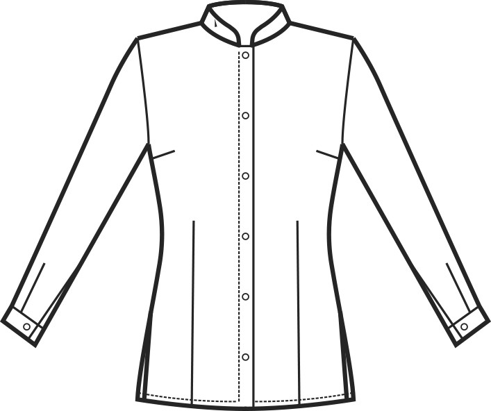 Camicia Bianca Coreana Elasticizzata Slim Donna Per Divisa Bar M/L M/M 3/4 - immagine 6