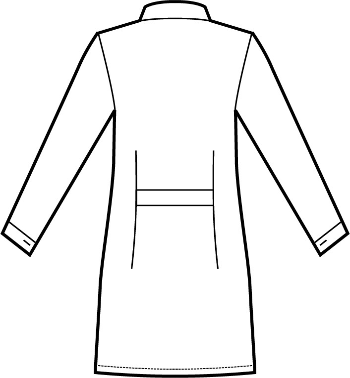 Casacca Donna a 3/4 in Cotone Rigata Manica Lunga Per Pulizie o Multiuso - immagine 7