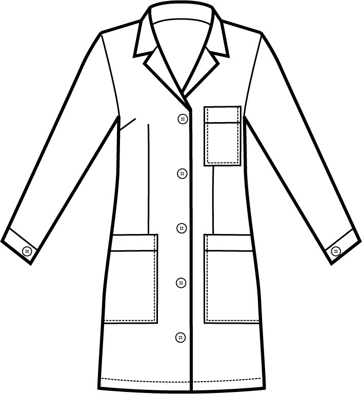 Casacca Donna a 3/4 in Cotone Rigata Manica Lunga Per Pulizie o Multiuso - immagine 8