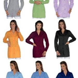 Casacca Donna a Maniche Lunghe in Tinta Unita Per Pulizie o Multiuso