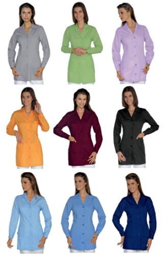 Casacca Donna a Maniche Lunghe in Tinta Unita Per Pulizie o Multiuso