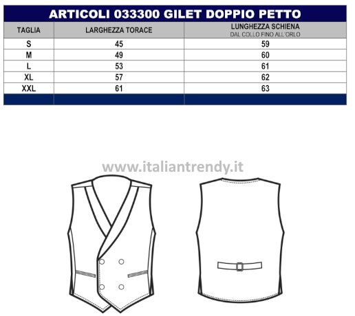 Gilet Uomo Donna Doppio Petto Per Bar E Ristoranti Nero - immagine 10