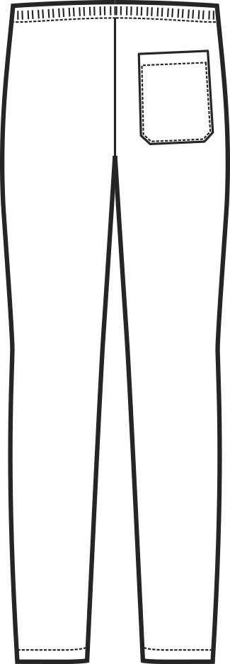 Pantalaccio in jeans blu e nero con cuolisse e elastico in vita - immagine 5