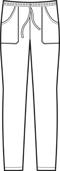 Pantaloni Unisex bianco in cotone gr. 210 - immagine 5