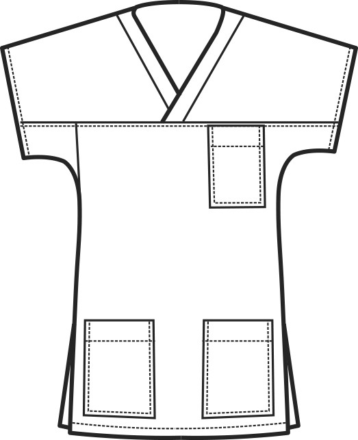 Casacca scollo a V misto cotone a maniche corte leggera gr. 115 - immagine 11