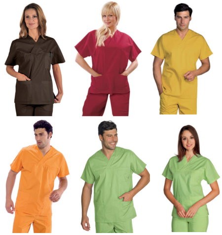 Casacca scollo a V misto cotone a maniche corte leggera gr. 115