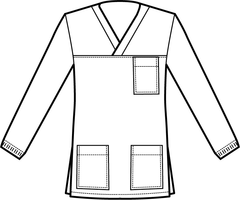 Casacca unisex in cotone scollo a V in Blu, Verde Chirurgico o Azzurro per medicale gr. 185 - immagine 9