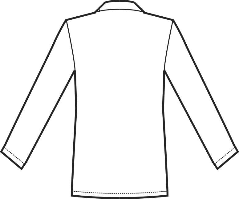 Camice corto medicale bianco antiacido Con Bottoni a Pressione o Zip - immagine 5