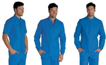 CORFU' - Casacca uomo collo coreana Verde Chirurgico o Bluette per medicale - immagine 13