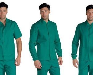 CORFU' - Casacca uomo collo coreana Verde Chirurgico o Bluette per medicale