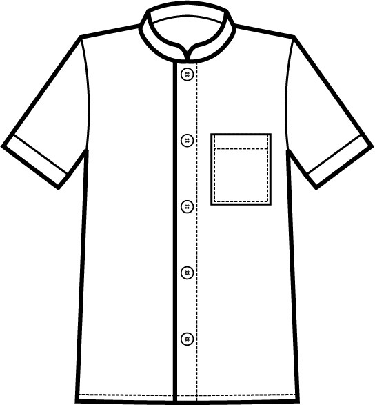 Casacca coreana bianca uomo mezza manica 100% cotone - immagine 5