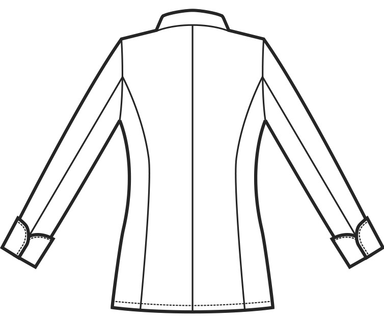 LADY CHEF Giacca donna chef slim Nera, Rossa o Bordeaux ML MC misto cotone - immagine 9