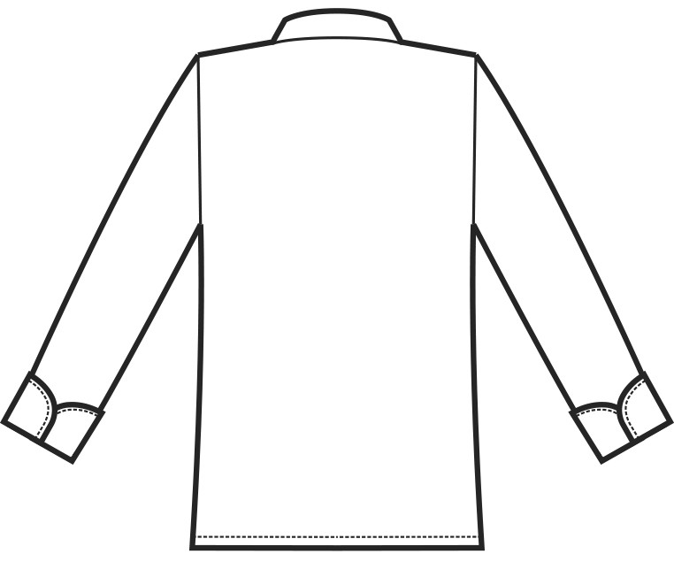 Giacca chef classica bianca o nera doppio petto, bottoni a pressione ML MC - immagine 8