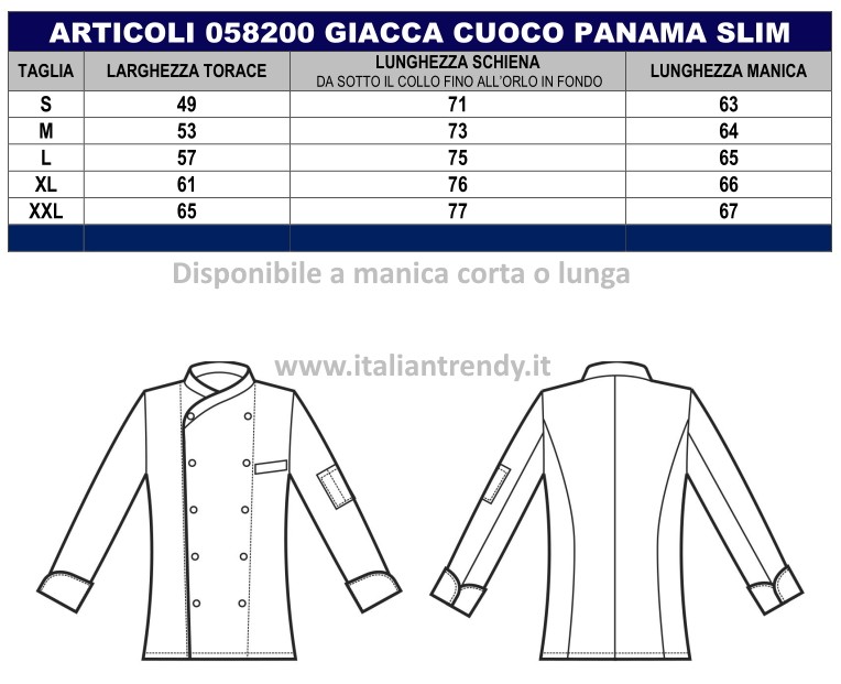 PANAMA - Giacca chef bianca in cotone bottoni a pallina ML MC - immagine 3