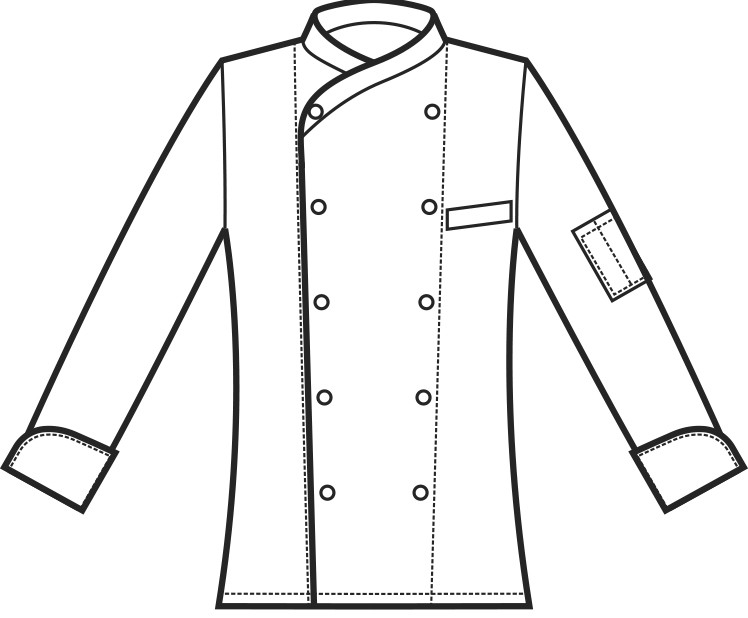 PANAMA - Giacca chef bianca in cotone bottoni a pallina ML MC - immagine 4